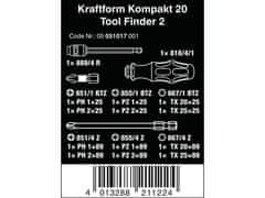 Wera Wera 051017 Šroubovací čepele pro kola a elektrokola Kraftform Kompakt 20 Tool Finder 2 s 