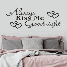 RS Samolepka na zeď - Always kiss me goodnight