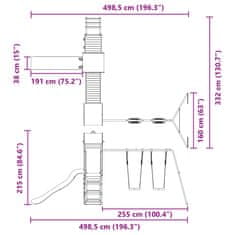 Vidaxl Dětské hřiště na zahradu masivní dřevo douglasky