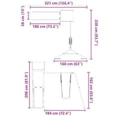 Vidaxl Dětské hřiště na zahradu masivní borové dřevo