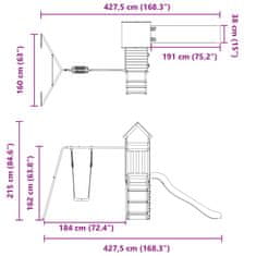 Vidaxl Dětské hřiště na zahradu impregnované borové dřevo