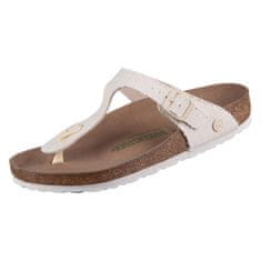 Birkenstock Žabky bílé 36 EU Gizeh Rivet Logo Vegan Eggshell Canvas