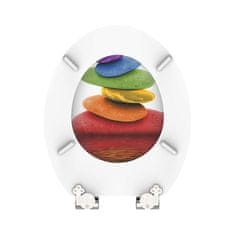 BPS-koupelny WC prkénko MDF Soft Close Colorful Stones 80120