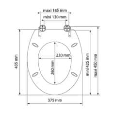 BPS-koupelny WC prkénko MDF Soft Close Balance 80122