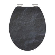 BPS-koupelny WC prkénko MDF Soft Close Black Stone High Gloss 80535