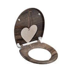 BPS-koupelny WC prkénko Duroplast Soft Close Wood Heart 82377