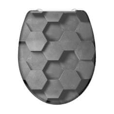 BPS-koupelny WC prkénko Duroplast Soft Close Hexagons 82392