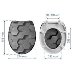 BPS-koupelny WC prkénko Duroplast Soft Close Hexagons 82392