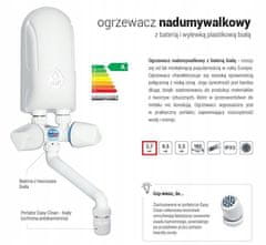 4,5kW průtokový ohřívač vody nad umyvadlem s bílou baterií