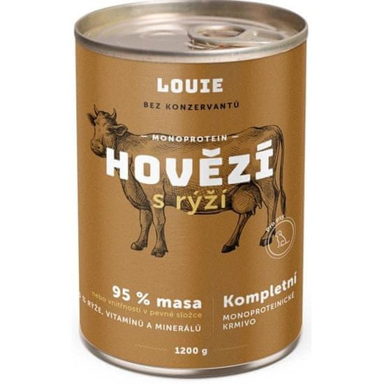 Louie konz. pro psy hovězí s rýží 1200 g