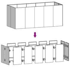 Vidaxl Zahradní vyvýšený záhon 200 x 80 x 80 cm cortenová ocel