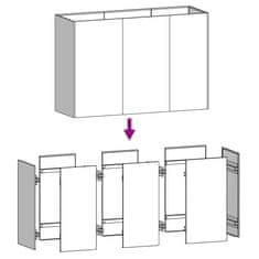 Vidaxl Zahradní vyvýšený záhon 120 x 40 x 80 cm cortenová ocel