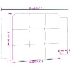 Vidaxl Polštář na čelo postele hnědý 90 cm umělá kůže