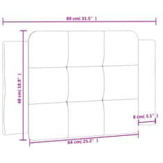 Vidaxl Polštář na čelo postele černý a bílý 80 cm umělá kůže