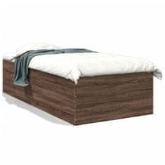 shumee Rám postele hnědý dub 75 x 190 cm kompozitní dřevo