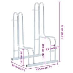 Vidaxl Stojan na kola pro 2 kola podlahový pozinkovaná ocel