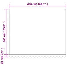 Vidaxl Náhradní plachta na markýzu vícebarevné pruhy 4,5 x 3,5 m