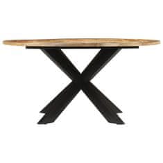 Vidaxl Jídelní stůl Ø 150 x 76 cm masivní hrubé mangovníkové dřevo