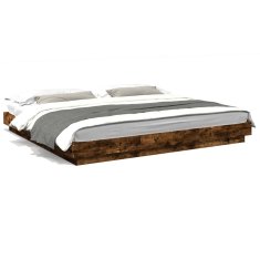 shumee Rám postele kouřový dub 200 x 200 cm kompozitní dřevo