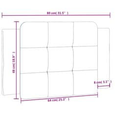 Vidaxl Polštář na čelo postele hnědý 80 cm umělá kůže