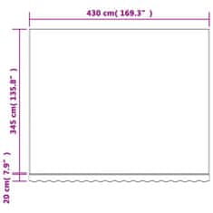 Vidaxl Náhradní plachta na markýzu vícebarevné pruhy 4,5 x 3,5 m