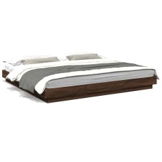 shumee Rám postele hnědý dub 180 x 200 cm kompozitní dřevo