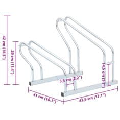 Vidaxl Stojan na kola pro 2 kola podlahový pozinkovaná ocel