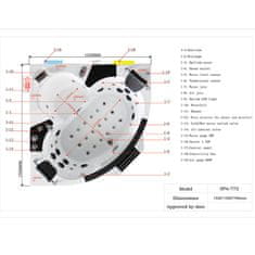 BPS-koupelny Hydromasážní vana HYD-MO772 152x152 s ohřevem vody