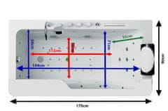 BPS-koupelny Hydromasážní vana HYD-NE912WH 170x90 BÍLÁ s ohřevem vody