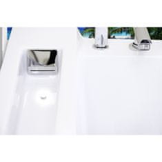 BPS-koupelny Hydromasážní vana HYD-FE606BH-L 180x120 LEVÁ s ohřevem vody
