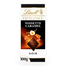LINDT Lindt EXCELLENCE hořká čokoláda s karamelizovanými lískovými ořechy a křupavými kousky karamelu,100g
