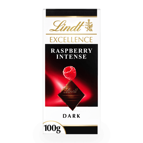 LINDT Lindt EXCELLENCE Hořká čokoláda s kousky malin 100g