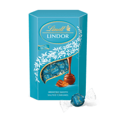 LINDT LINDOR pralinky Slaný karamel, 337g