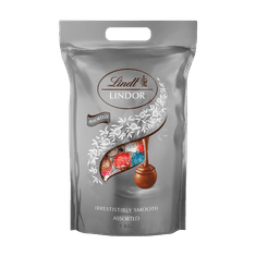 LINDT LINDOR pralinky stříbrná směs, 1000g