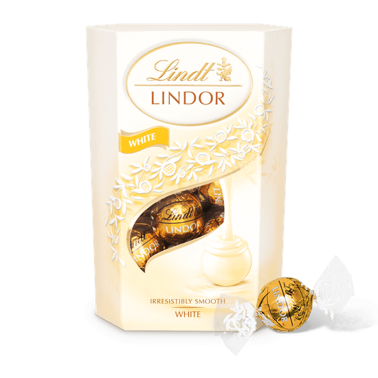 LINDT LINDOR pralinky Bílá čokoláda 200g