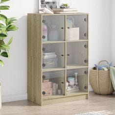 shumee Highboard s dvířky dub sonoma 68 x 37 x 109 cm kompozitní dřevo