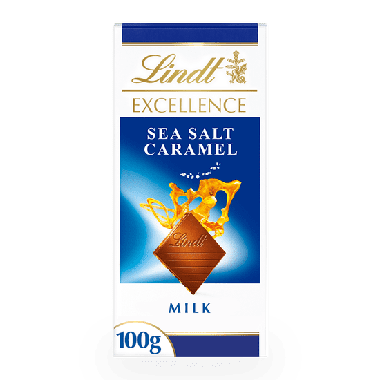 LINDT Lindt EXCELLENCE mléčná čokoláda s karamelem a se solí, 100g