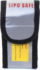 YUNIQUE GREEN-CLEAN Bezpečnostní taška na Lipo baterie, 1 kus, nehořlavý a proti výbuchu odolný materiál, rozměry 64X50x95 mm - ochranný obal pro nabíjení a přepravu Lipo baterií