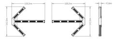 Stualarm LED přídavné světla směrová 12-24V, 608mm, ECE R65 (br-traffic608)