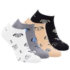 Zdravé Ponožky dámské letní bambusové sneaker vzorované ponožky 6401324 4pack, 39-42