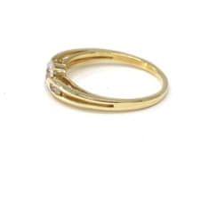 Pattic Prsten ze žlutého zlata AU 585/000 2,70 gr, a zirkony PR521051201