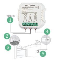 Blow Smart dálkové ovládání pro vrata a brány BLOW 72-081, WiFi TUYA