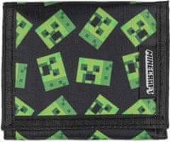 CurePink Rozkládací peněženka Minecraft: Creeper (12 x 10 x 2 cm) polyester