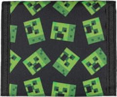 CurePink Rozkládací peněženka Minecraft: Creeper (12 x 10 x 2 cm) polyester