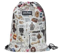 CurePink Pytlík gym bag a penál na tužky Harry Potter: Postavy (28 x 39 cm|22 x 11 x 8 cm)