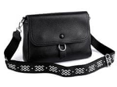 Kraftika 1ks černá dámská kabelka crossbody s popruhem 27x18 cm