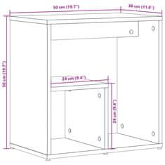 Vidaxl Odkládací stolky 2 ks černé 50 x 30 x 50 cm kompozitní dřevo