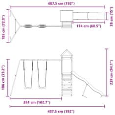 Vidaxl Dětské hřiště na zahradu impregnované borové dřevo