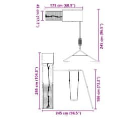 Vidaxl Dětské hřiště na zahradu impregnované borové dřevo