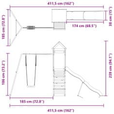 Vidaxl Dětské hřiště na zahradu impregnované borové dřevo